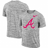 Atlanta Braves  Nike Heathered Black Sideline Legend Velocity Travel Performance T-Shirt,baseball caps,new era cap wholesale,wholesale hats